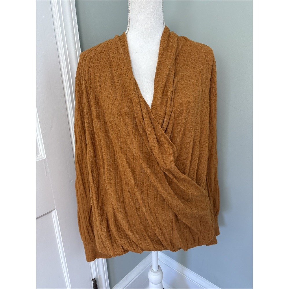 Anthropologie Maeve Rafela Hacci Surplice Faux Wrap Top Size Small Shirt Blouse